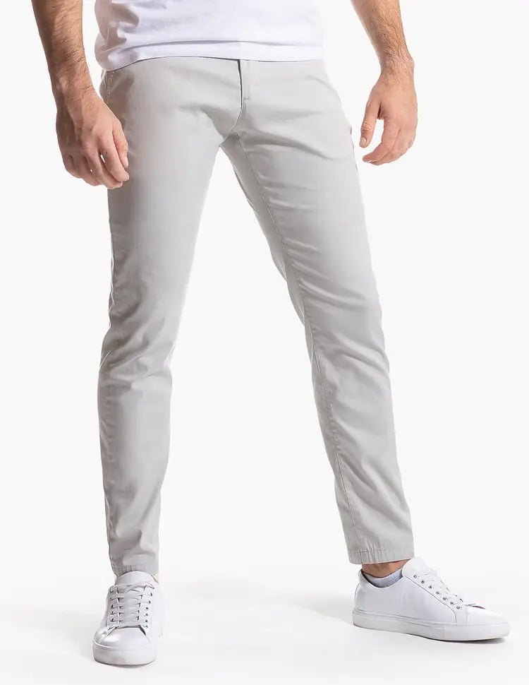 Orizelle | Men's Classic  Soft-Cotton Stretch Chinos – Slim Fit, Hybrid