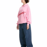 Red Star Embroidered Oversized Hoodie