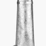 Sculptural Black Wedge Knee-High Boots in Glossy Finish