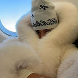 Oversized Faux Fur Jacket with Extra-Large Hood