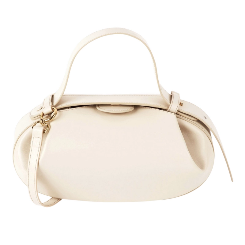Designer-Inspired Sculptural Round Shoulder Bag with Top Handle