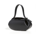 Designer-Inspired Sculptural Round Shoulder Bag with Top Handle