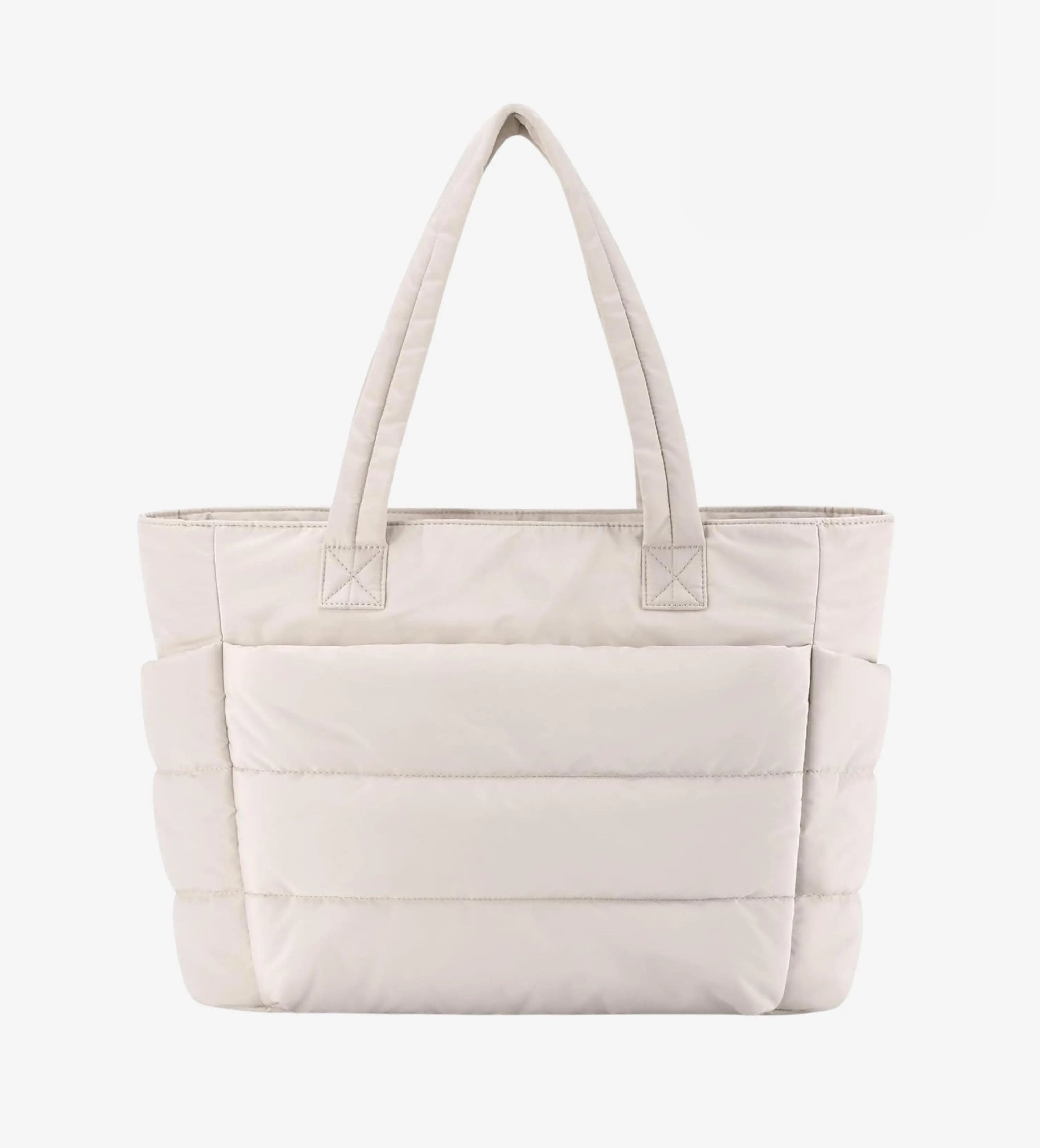 Quilted Shoulder Tote Bag with Soft Padding and Structured Shape