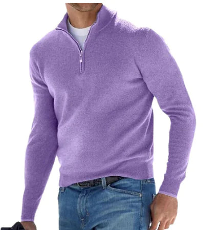 Orizelle | Men's Soft-Knit Quarter Zip Jumper - Costello Golf Pullover