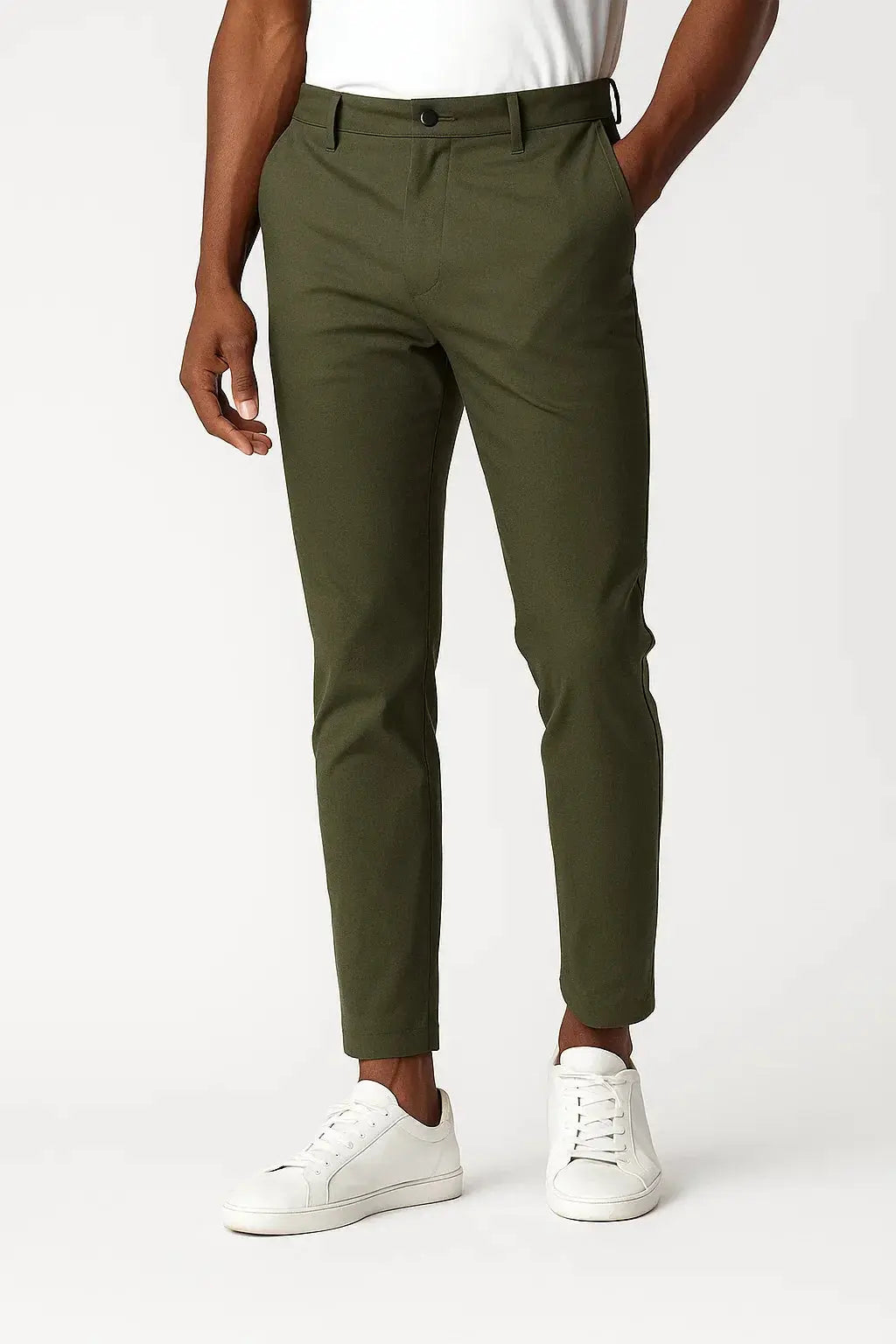 Orizelle | Men's Chino Pants Khaki Stretch Fabric Modern Fit