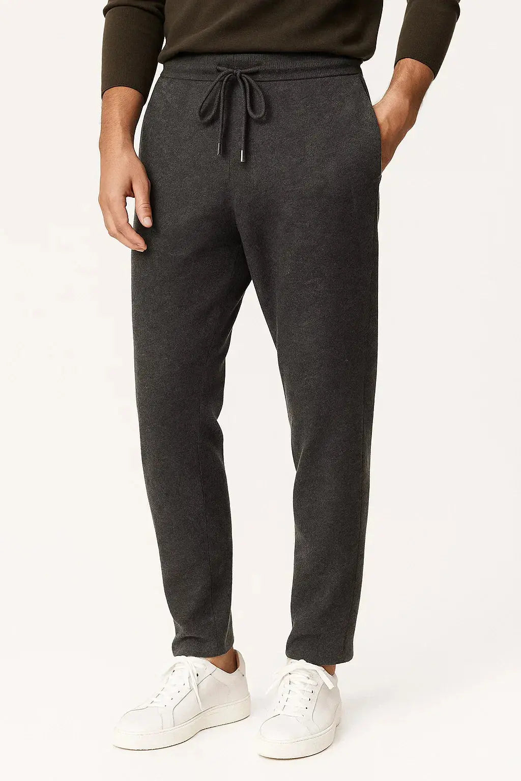 Orizelle | Men's Pants Merino Wool High Waist Thick Casual Warm