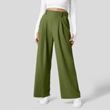 High-Waisted Wide Leg Trousers – Black | Women's Tailored Pants