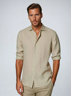 Casual Khaki Linen Shirt