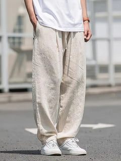 Men's Baggy Pure Linen Trousers