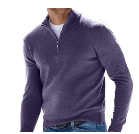 Orizelle | Men's Soft-Knit Quarter Zip Jumper - Costello Golf Pullover