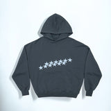 Red Star Embroidered Oversized Hoodie