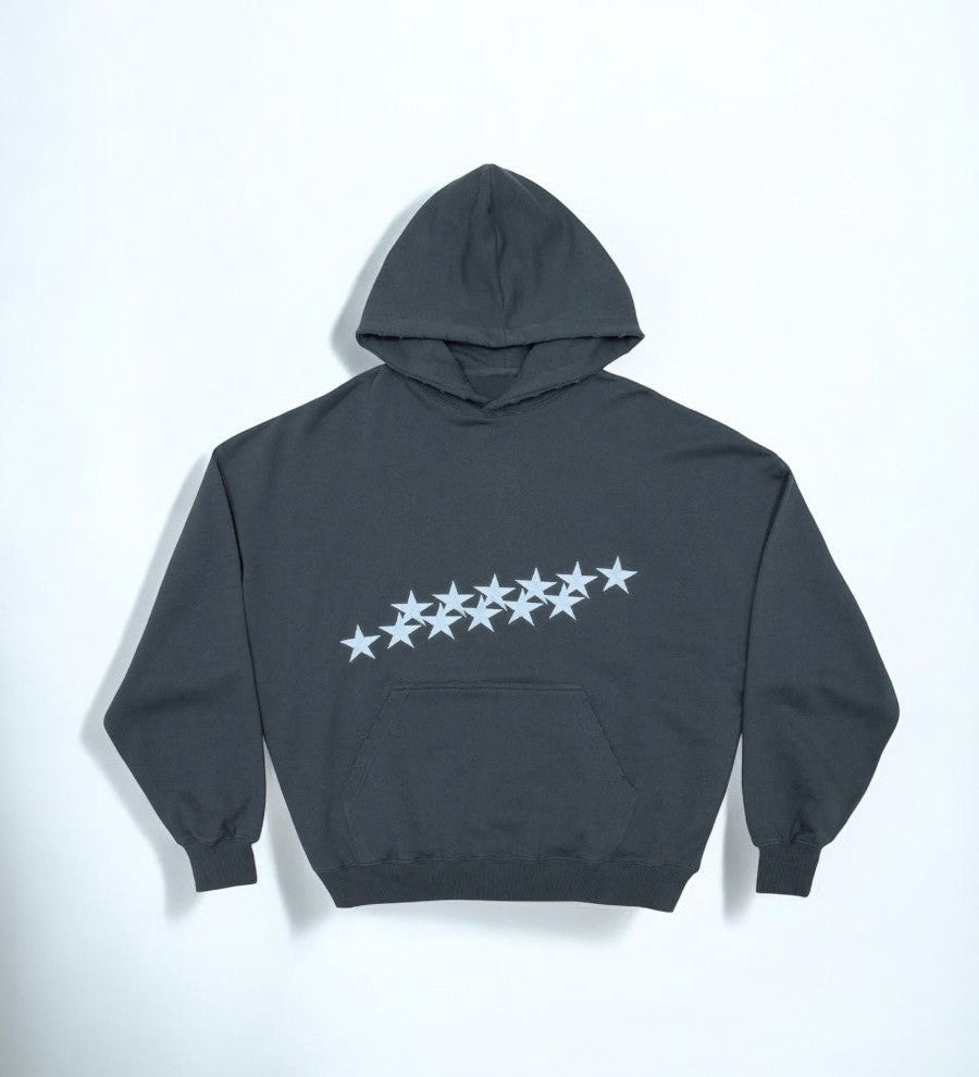 Red Star Embroidered Oversized Hoodie