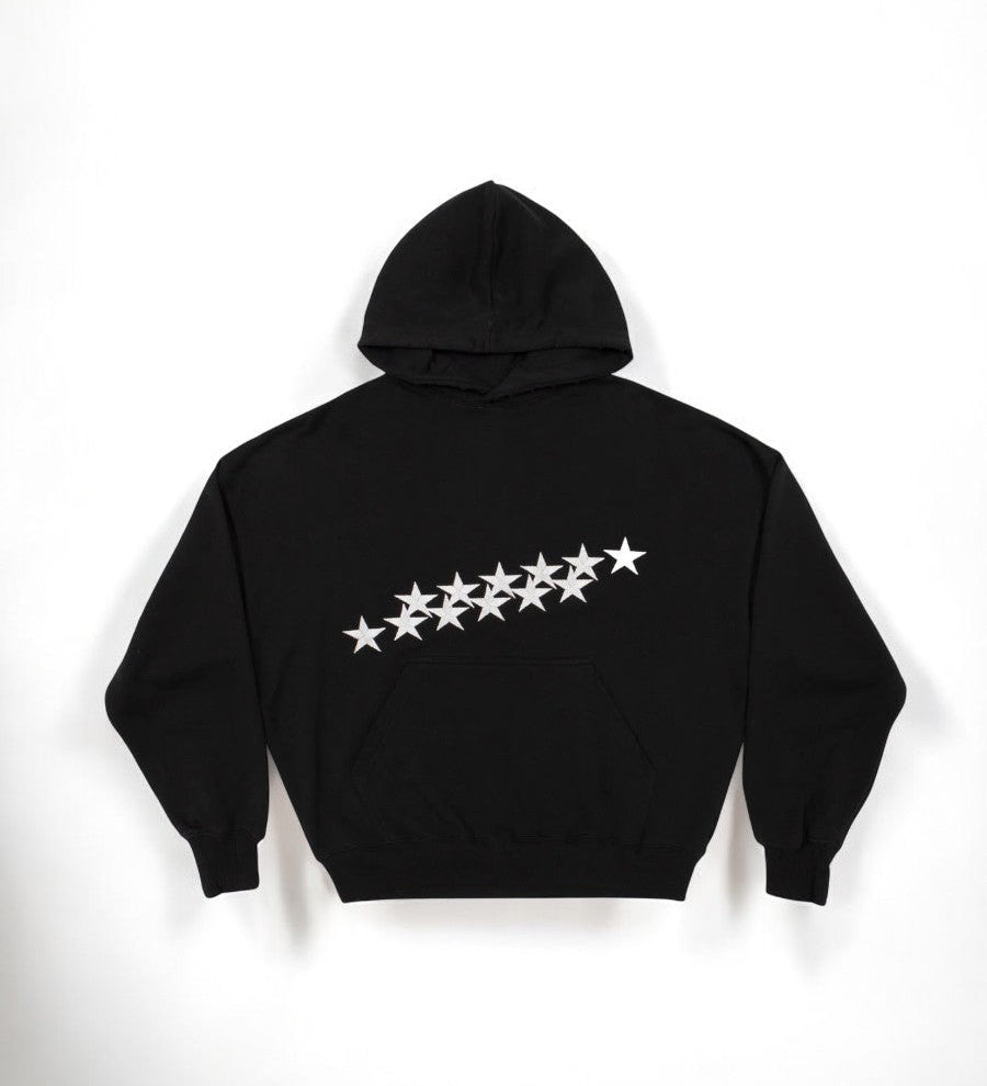Red Star Embroidered Oversized Hoodie