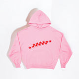 Red Star Embroidered Oversized Hoodie