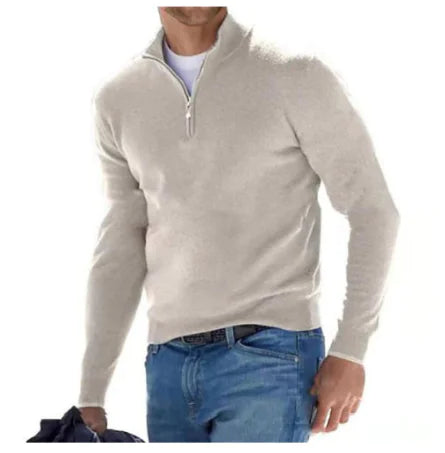 Orizelle | Men's Soft-Knit Quarter Zip Jumper - Costello Golf Pullover