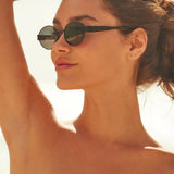 Oval Gold Frame Sunglasses with Green Lenses – Cilia