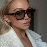 Square Frame Sunglasses with Retro Design