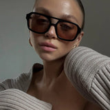 Square Frame Sunglasses with Retro Design