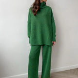 Relaxed Turtleneck Knit Lounge Set