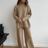 Relaxed Turtleneck Knit Lounge Set