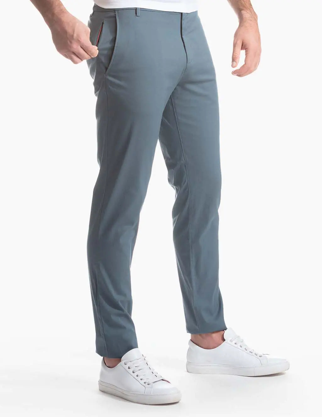 Orizelle | Men's Classic  Soft-Cotton Stretch Chinos – Slim Fit, Hybrid