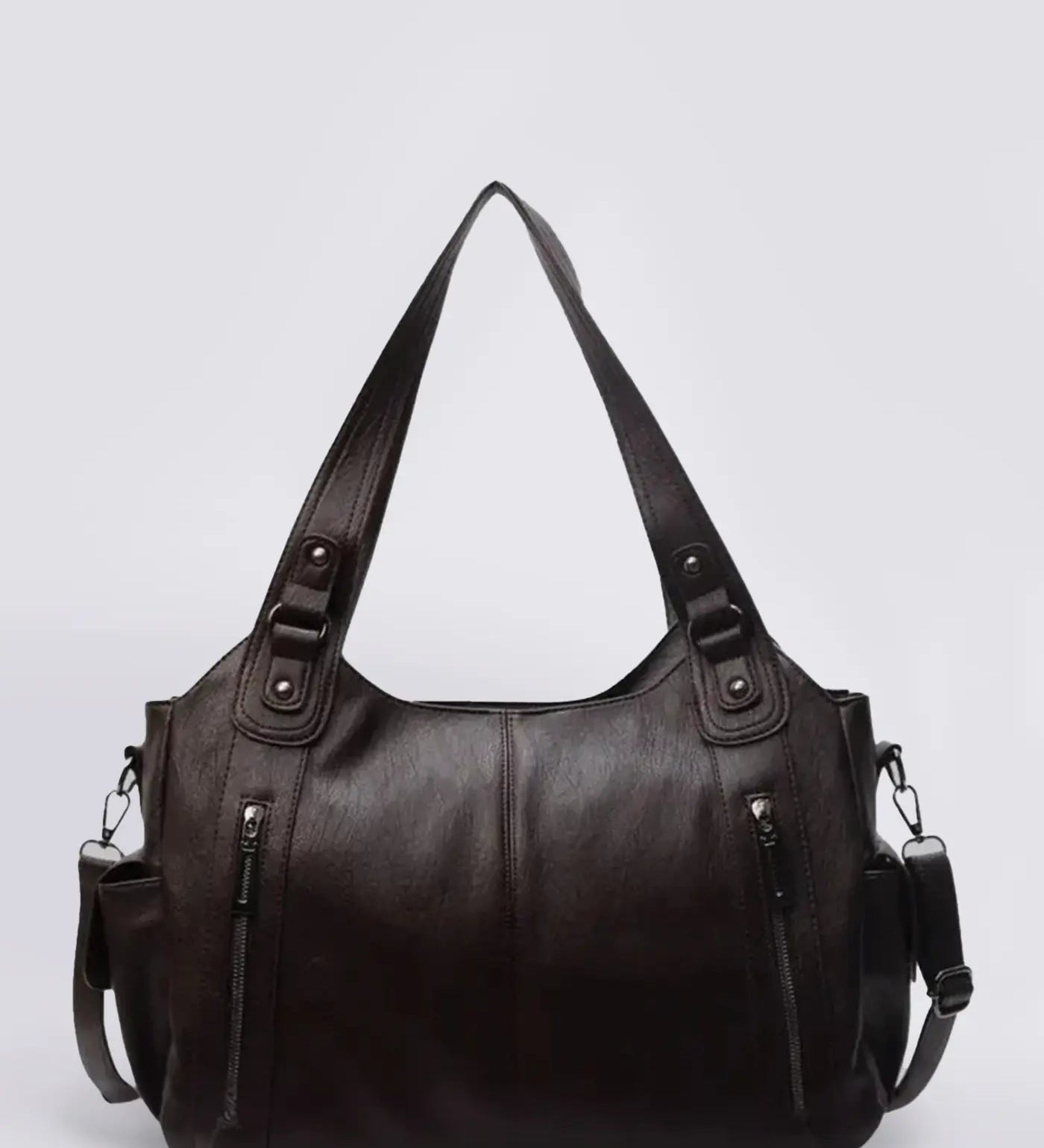 Classic Multi-Pocket Shoulder Bag with Adjustable Strap