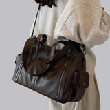 Classic Multi-Pocket Shoulder Bag with Adjustable Strap