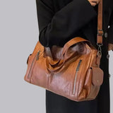 Classic Multi-Pocket Shoulder Bag with Adjustable Strap