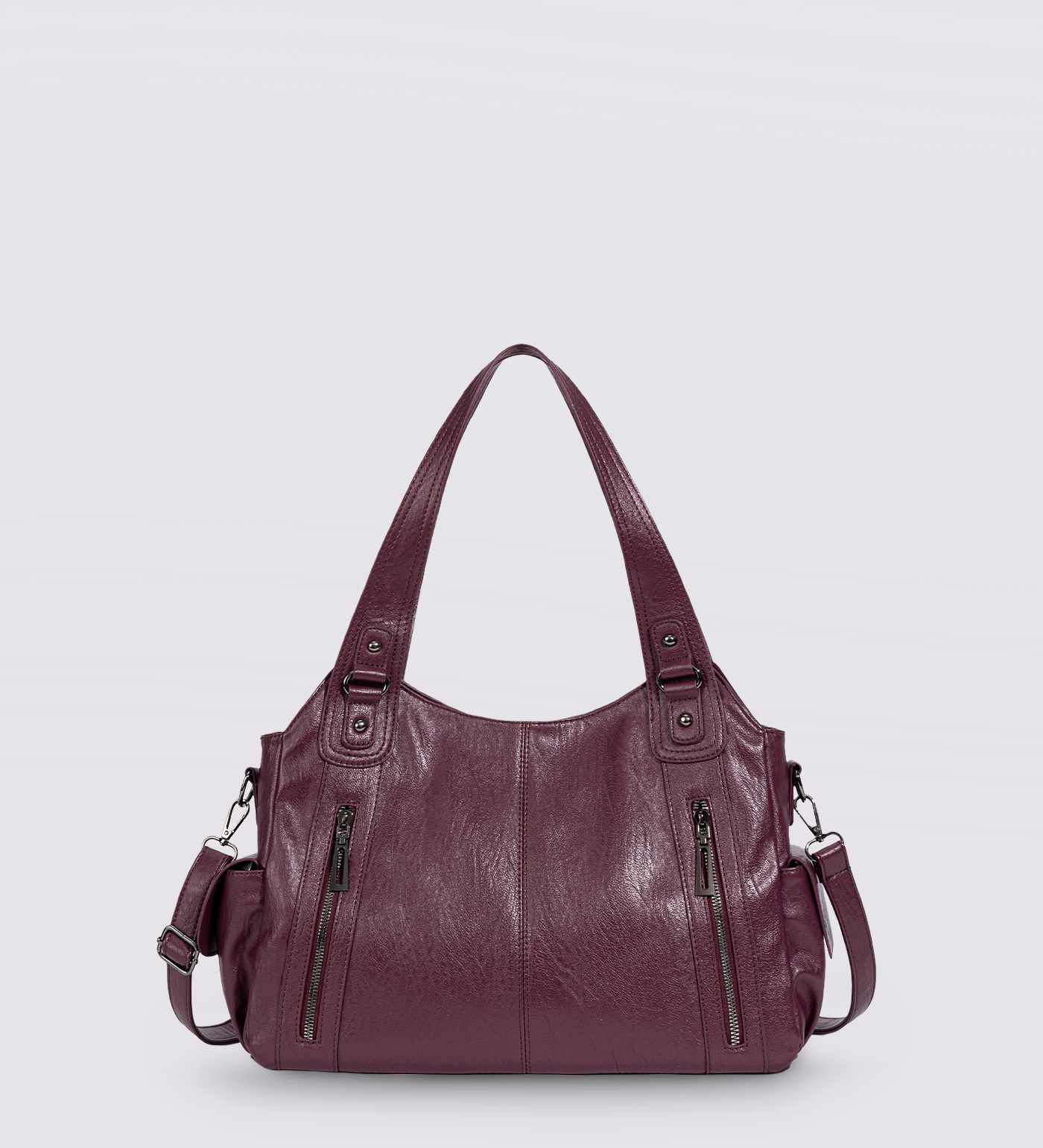 Classic Multi-Pocket Shoulder Bag with Adjustable Strap