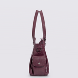 Classic Multi-Pocket Shoulder Bag with Adjustable Strap