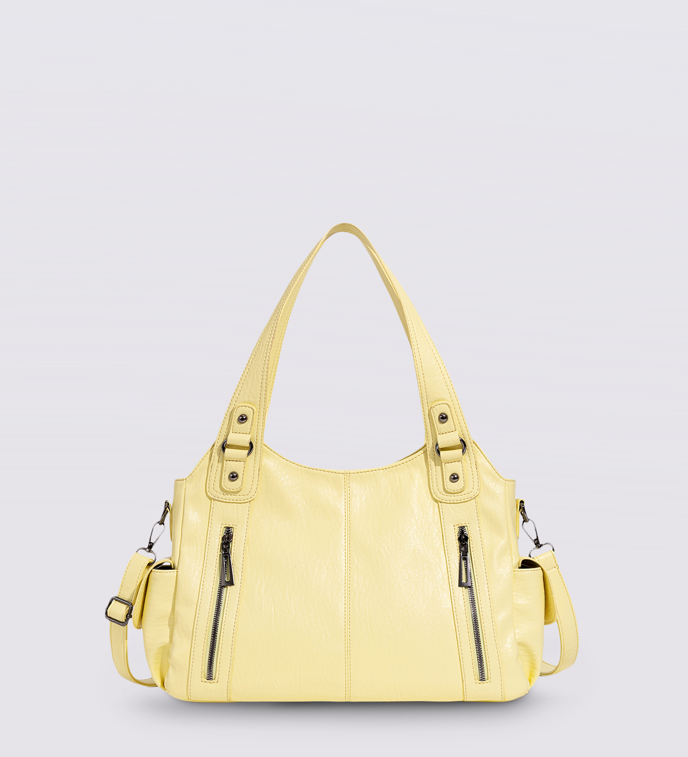 Classic Multi-Pocket Shoulder Bag with Adjustable Strap