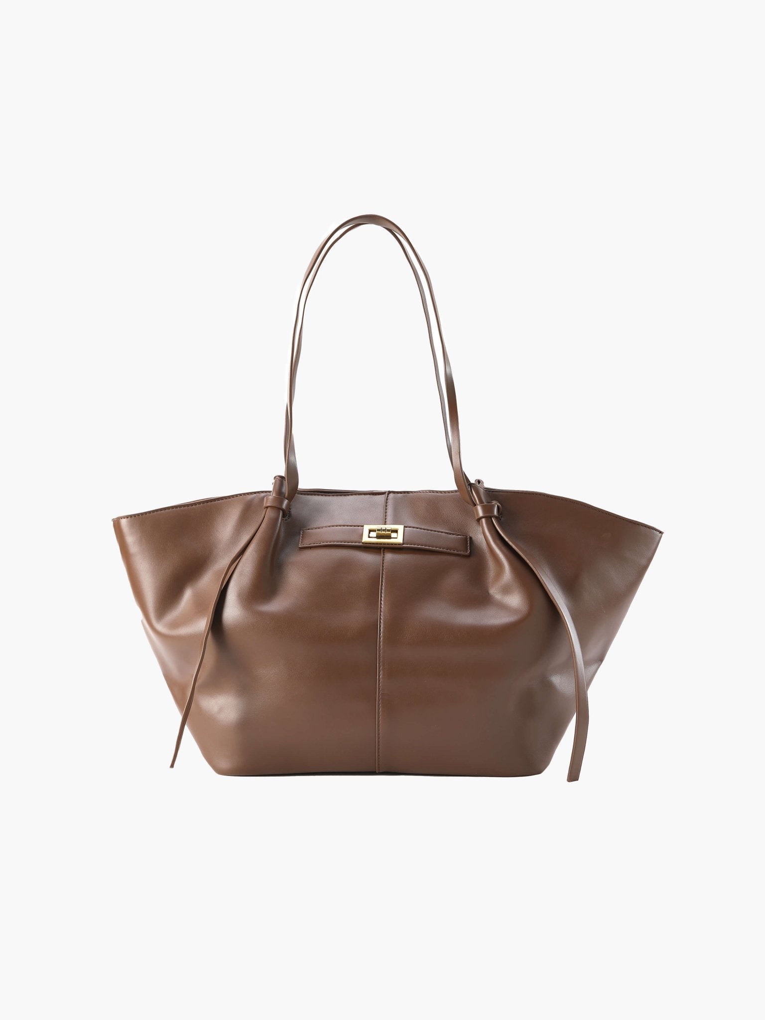 Structured Shopper Bag with Gold-Tone Detail