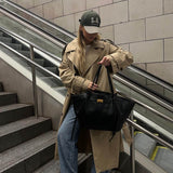 Structured Shopper Bag with Gold-Tone Detail