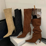 Kendra Suede Knee High Boots