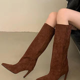 Kendra Suede Knee High Boots