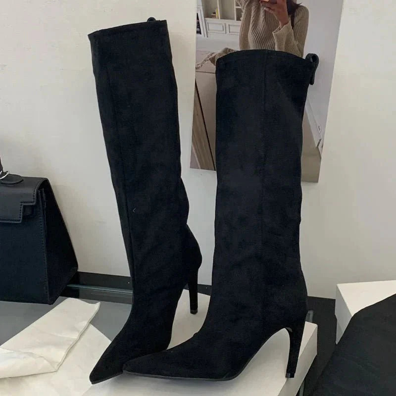 Kendra Suede Knee High Boots