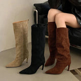 Kendra Suede Knee High Boots