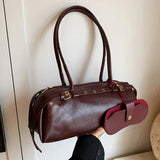 Structured Buckle Shoulder Bag