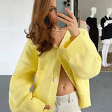 V-Neck Knit Cardigan – Oversized Button-Front Autumn Sweater